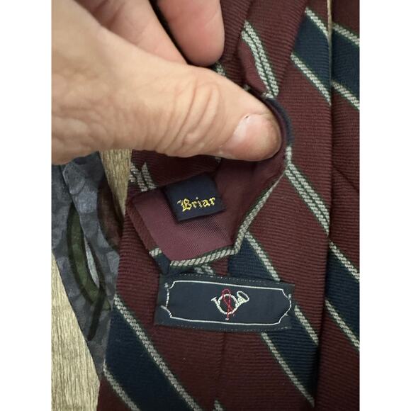 Designer Tie Lot of 4 Ziggurat, Briar, David Lawrence Multicolor Neck Tie - Picture 5 of 6